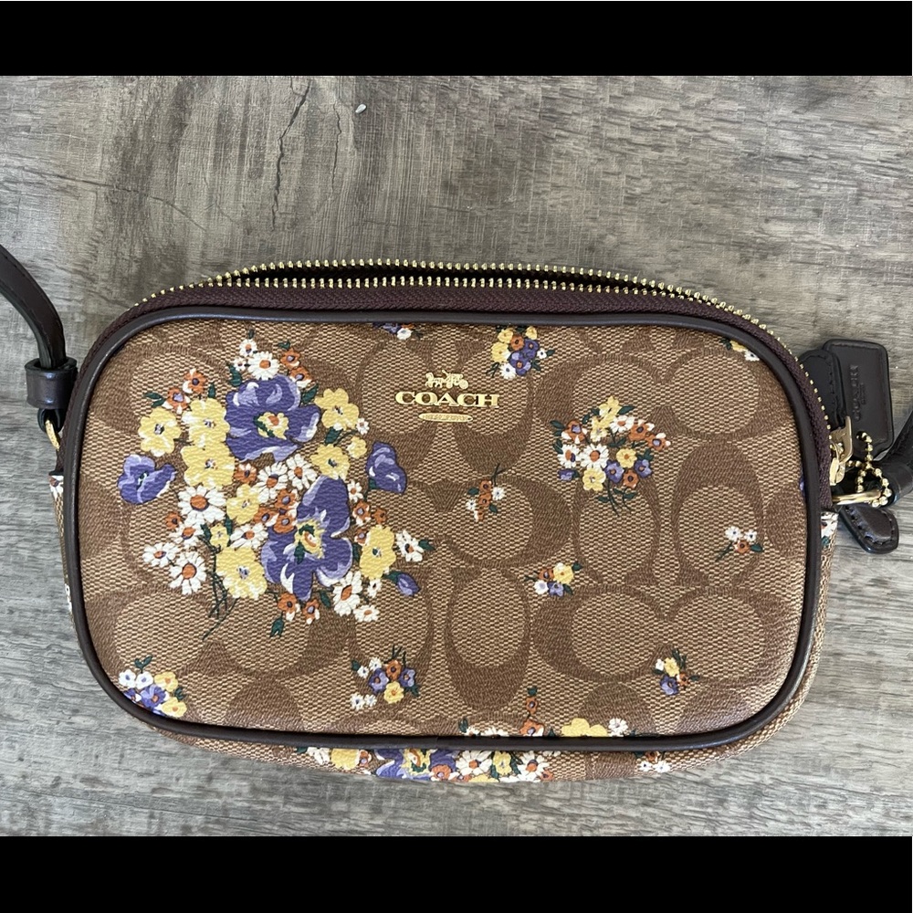 NWOT Coach Small Floral Logo Crossbody Bag